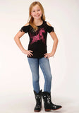 Roper Girls Short Sleeve Knit Poly Rayon Jersey Scoop Neck T T-Shirt - Roper - Flyclothing LLC