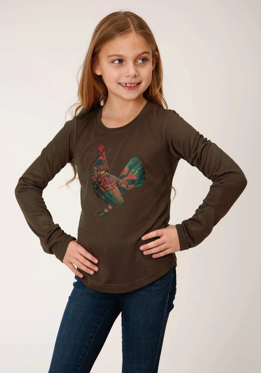 Roper Girls Long Sleeve Knit Poly Rayon Jersey Long Sleeve Shirtt T-Shirt - Roper - Flyclothing LLC