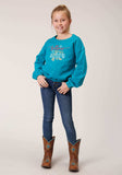 Roper Girls Long Sleeve Knit Poly Rayon Long Sleeve French Terry T Sweatshirt - Roper - Flyclothing LLC
