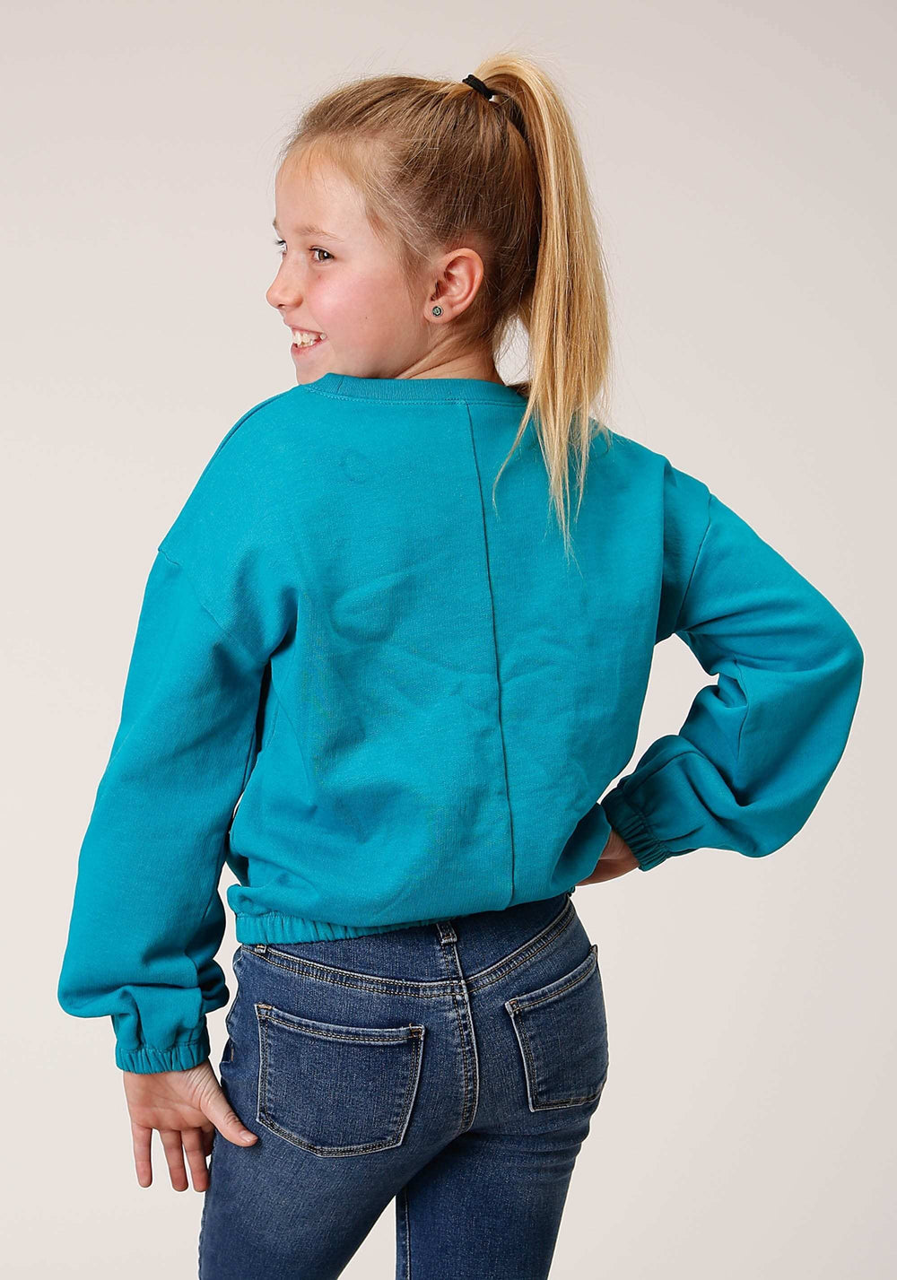 Roper Girls Long Sleeve Knit Poly Rayon Long Sleeve French Terry T Sweatshirt - Roper - Flyclothing LLC