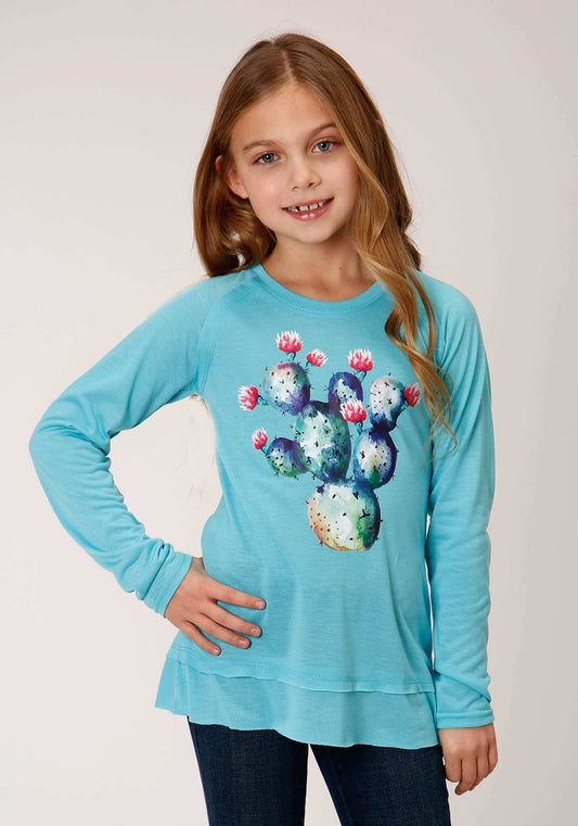 Roper Girls Long Sleeve Knit Poly Rayon Jersey Long Sleeve T T-Shirt - Roper - Flyclothing LLC