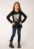 Roper Girls Long Sleeve Knit Poly Rayon Jersey Long Sleeve T T-Shirt - Roper - Flyclothing LLC