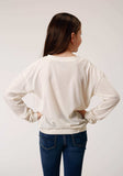 Roper Girls Long Sleeve Knit Poly Rayon Cream Jersey Long Sleeve T T-Shirt - Roper - Flyclothing LLC
