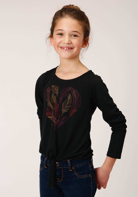 Roper Girls Long Sleeve Knit Poly Rayon Jersey Long Sleeve T T-Shirt - Roper - Flyclothing LLC