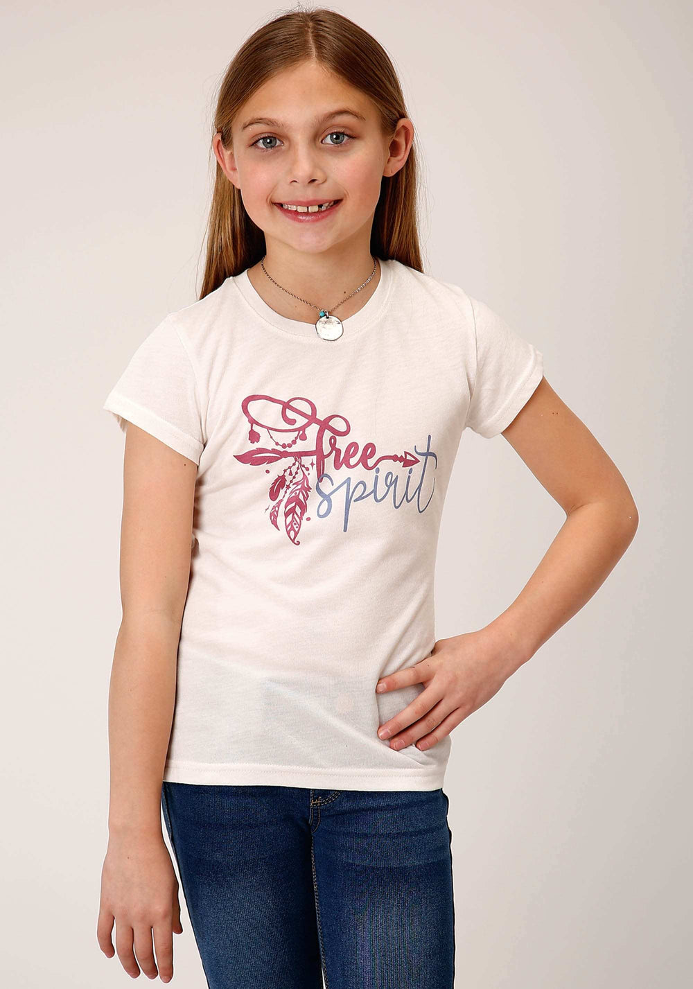 Roper Girls Short Sleeve Knit Poly Rayon Jersey T T-Shirt - Roper - Flyclothing LLC