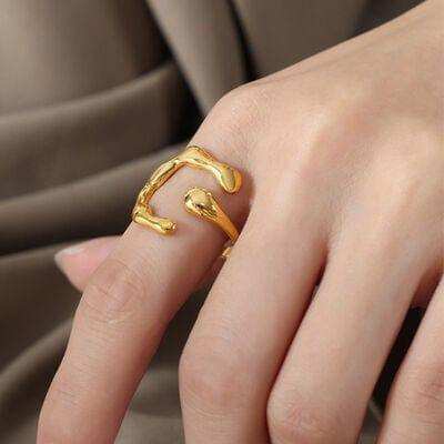 18K Gold-Plated Irregular Open Ring - Trendsi - Flyclothing LLC