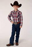 Roper Boys Long Sleeve Snap Honor Plaid Western Shirt - Roper - Flyclothing LLC