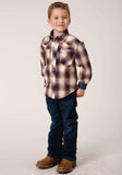 Roper Boys Long Sleeve Snap Arrow Dobby Western Shirt - Roper - Flyclothing LLC