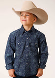 Roper Boys Long Sleeve Snap Vintage Paisley Print Western Shirt - Roper - Flyclothing LLC