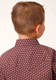Roper Boys Long Sleeve Snap Red Shadow Geo Western Shirt - Roper - Flyclothing LLC