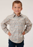 Roper Boys Long Sleeve Snap Dot Paisley Print Western Shirt - Roper - Flyclothing LLC