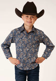 Roper Boys Long Sleeve Snap River Paisley Print Western Shirt - Roper - Flyclothing LLC