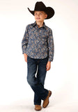 Roper Boys Long Sleeve Snap River Paisley Print Western Shirt - Roper - Flyclothing LLC