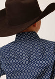 Roper Boys Long Sleeve Snap Midnight Geo Western Shirt - Roper - Flyclothing LLC