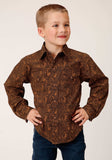 Roper Boys Long Sleeve Snap Vintage Paisley Western Shirt - Roper - Flyclothing LLC