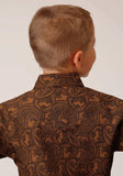 Roper Boys Long Sleeve Snap Vintage Paisley Western Shirt - Roper - Flyclothing LLC