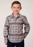 Roper Boys Long Sleeve Snap Blanket Aztec Print Western Shirt - Roper - Flyclothing LLC