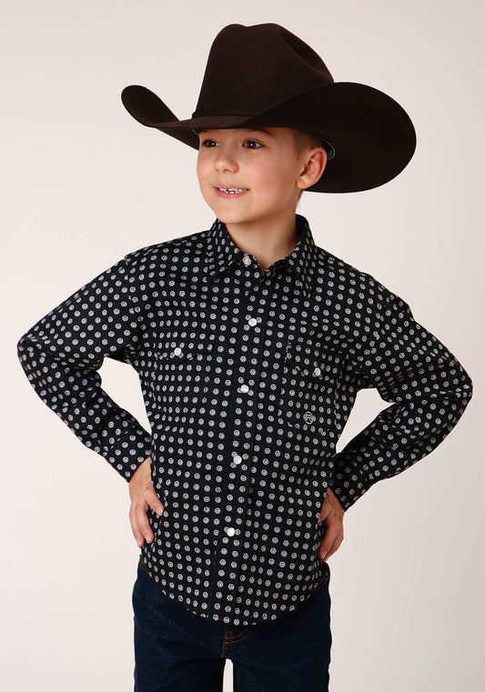 Roper Boys Long Sleeve Snap Classic Foulard Western Shirt - Roper - Flyclothing LLC