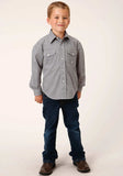 Roper Boys Long Sleeve Snap Diamond Star Geo Grey Western Shirt - Roper - Flyclothing LLC