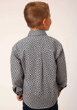 Roper Boys Long Sleeve Snap Diamond Star Geo Grey Western Shirt - Roper - Flyclothing LLC