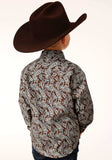 Roper Boys Long Sleeve Snap Pine Paisley Western Shirt - Roper - Flyclothing LLC