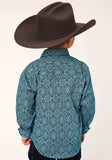 Roper Boys Long Sleeve Snap Medallion Paisley Western Shirt - Roper - Flyclothing LLC