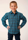 Roper Boys Long Sleeve Snap Gothic Medallion Western Shirt - Roper - Flyclothing LLC