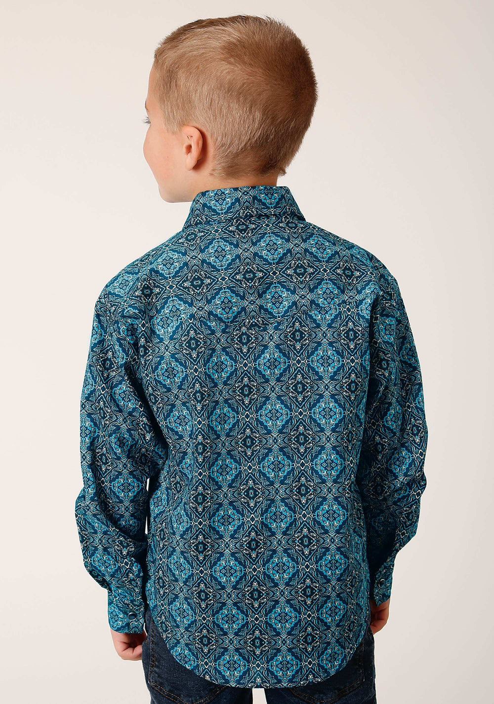 Roper Boys Long Sleeve Snap Gothic Medallion Western Shirt - Roper - Flyclothing LLC