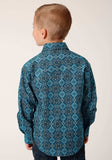 Roper Boys Long Sleeve Snap Gothic Medallion Western Shirt - Roper - Flyclothing LLC