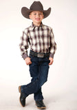 Roper Boys Long Sleeve Snap Smoke House Ombre Plaid Western Shirt - Roper - Flyclothing LLC