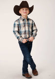 Roper Boys Long Sleeve Snap Cocao Plaid Western Shirt - Roper - Flyclothing LLC