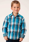 Roper Boys Long Sleeve Snap Deep Pool Ombre Western Shirt - Roper - Flyclothing LLC