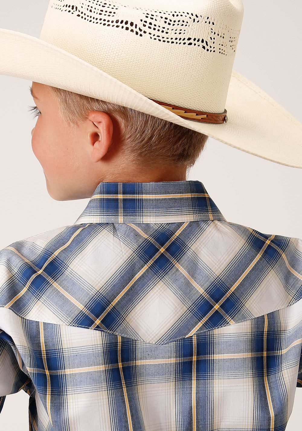 Roper Boys Long Sleeve Snap Denim Ombre Western Shirt - Roper - Flyclothing LLC