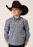 Roper Boys Long Sleeve Button Crystal Medallion Western Shirt - Roper - Flyclothing LLC