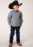 Roper Boys Long Sleeve Button Crystal Medallion Western Shirt - Roper - Flyclothing LLC