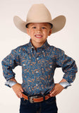 Roper Boys Long Sleeve Button Amarillo Paisley Western Shirt - Roper - Flyclothing LLC
