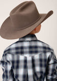 Roper Boys Long Sleeve Button Blue West Plaid Western Shirt - Roper - Flyclothing LLC