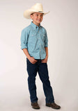 Roper Boys Long Sleeve Button Stretch Check Western Shirt - Roper - Flyclothing LLC