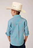 Roper Boys Long Sleeve Button Stretch Check Western Shirt - Roper - Flyclothing LLC