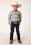 Roper Boys Long Sleeve Button Sandy Plaid Western Shirt - Roper - Flyclothing LLC
