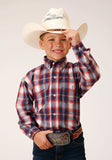 Roper Boys Long Sleeve Button Independence Plaid Western Shirt - Roper - Flyclothing LLC