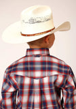 Roper Boys Long Sleeve Button Independence Plaid Western Shirt - Roper - Flyclothing LLC