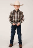 Roper Boys Long Sleeve Button Pinewood Plaid Western Shirt - Roper - Flyclothing LLC