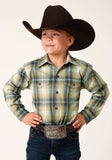 Roper Boys Long Sleeve Button Sand Dune Plaid Western Shirt - Roper - Flyclothing LLC