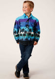 Roper Boys Long Sleeve Snap Beach Roundup Border Western Shirt - Roper - Flyclothing LLC