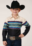 Roper Boys Long Sleeve Snap Greenline Serape Border Western Shirt - Roper - Flyclothing LLC