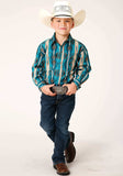Roper Boys Long Sleeve Snap Aztec Stripe Western Shirt - Roper - Flyclothing LLC