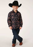 Roper Boys Long Sleeve Snap Blanket Stripe Western Shirt - Roper - Flyclothing LLC
