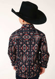 Roper Boys Long Sleeve Snap Blanket Stripe Western Shirt - Roper - Flyclothing LLC