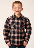 Roper Boys Long Sleeve Snap Unlined Flannel Shirts Western Shirt - Roper - Flyclothing LLC